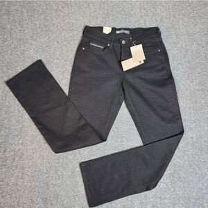 Levi’s 505 Straight Leg Jeans Women W27 L32 Black Mid Rise NWT